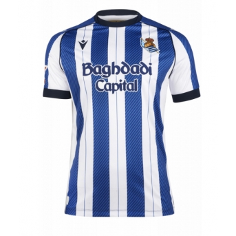 Real Sociedad Maglia Gara Casa Repliche 2025-26 Maniche Corte